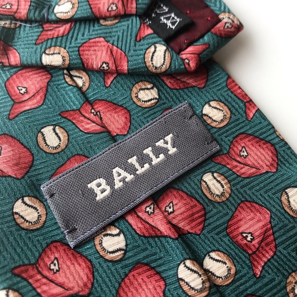 Bally Baseball Pattern Mens Tie